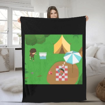 Discover Sneaky Sasquatch Picnic Fleece Blankets