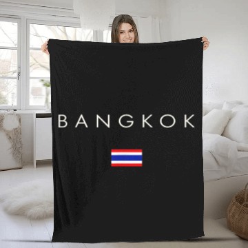 Discover Bangkok International Fleece Blankets