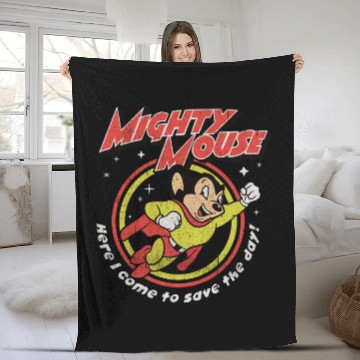 Discover Mighty Mouse Worn - Mighty Mouse - Fleece Blankets