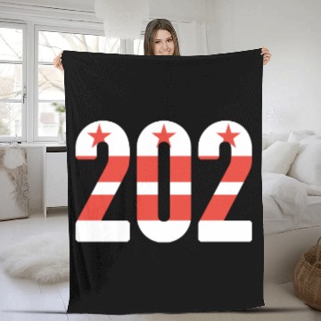 Discover 202 Area Code - Washington DC Flag | Active Fleece Blankets