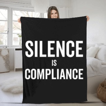 Discover Silence is Compliance Fleece Blankets