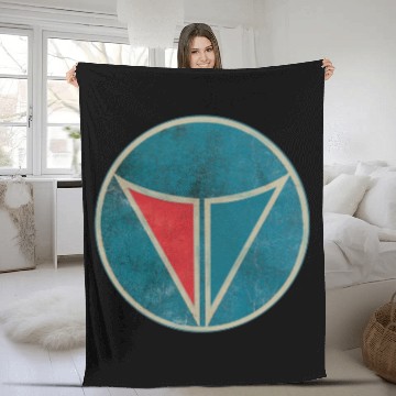 Discover Plymouth Valiant Emblem, Grease Included Fleece Blankets