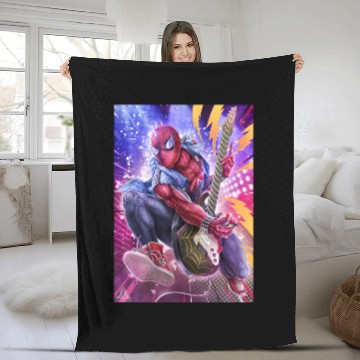 Discover SPIDER-PUNK Fleece Blankets