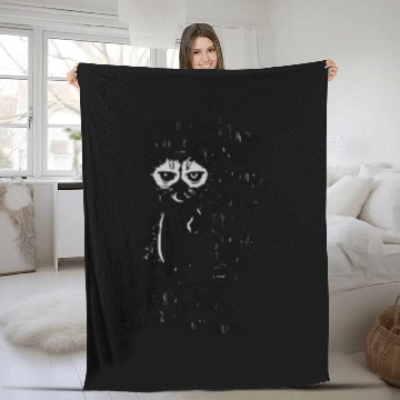 Discover annoyed kitty Fleece Blankets