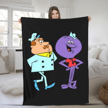 Discover Squiddly Diddly Secret Squirrel Show Hanna-Barbera Cartoon Fleece Blankets