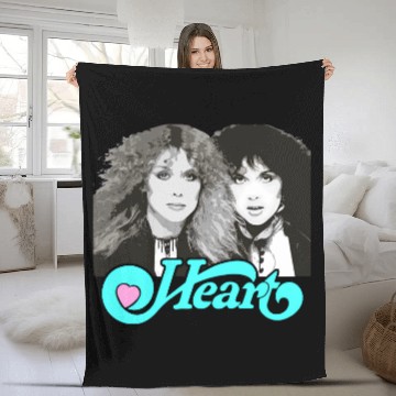 Discover Heart Band Fleece Blankets