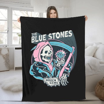 Discover The blue stones - Hidden Gems - logo Fleece Blankets