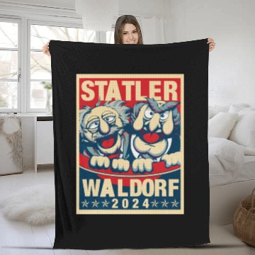 Discover Statler and Waldorf for president 2024 - Poxelart - Fleece Blankets