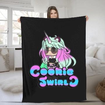 Discover Cookie Swirl C Cap Fleece Blankets