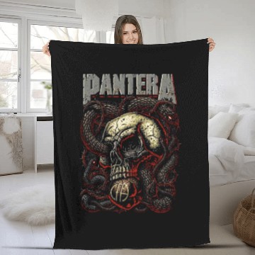 Discover Mayhem Skull Thrash Metal Fleece Blankets