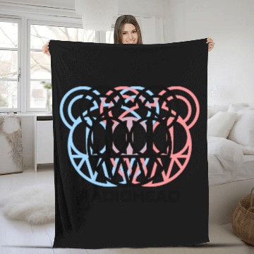 Discover Radiohead Logo Dizzy Glitch - Radiohead - Fleece Blankets