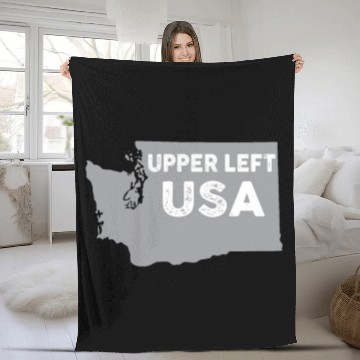 Discover UPPER LEFT USA Fleece Blankets
