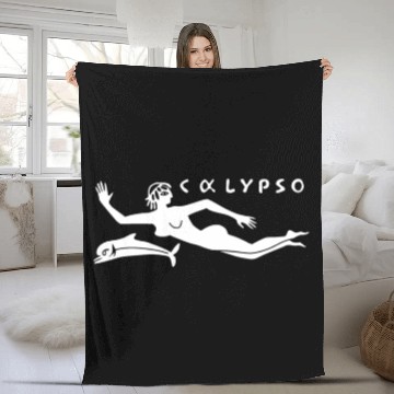 Discover RV Calypso, Jacques Yves Cousteau Fleece Blankets