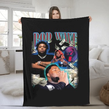 Discover Rod Wave Fleece Blankets