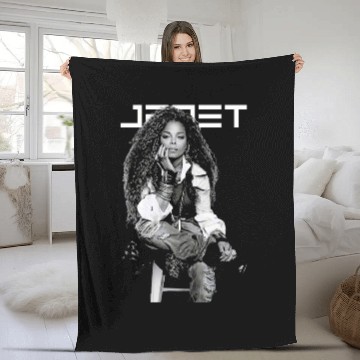 Discover Vintage Janet Jackson 1983 Music Fans Fleece Blankets