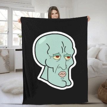 Discover Handsome Squidward Fleece Blankets