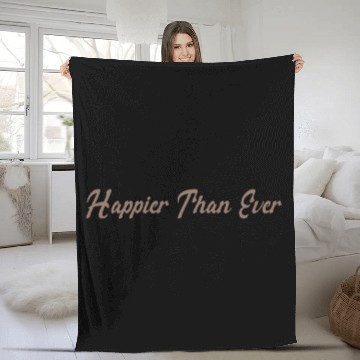 Discover Billie Eilish Happier Than Ever Fleece Blankets