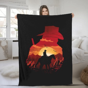 Discover Red Sunset - Red Dead Redemption 2 - Fleece Blankets