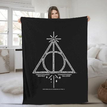 Discover Harry Potter Deathly Hallows Symbol Fleece Blankets