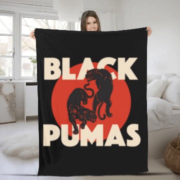 Discover ojo-Black-Pumas-band-dumeang Tri-blend Fleece Blankets