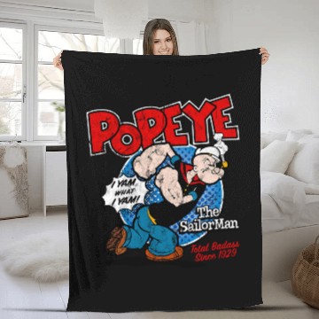 Discover Popeye the Sailor Graphic Fleece Blankets