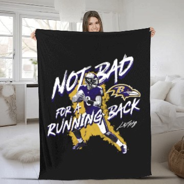 Discover Lamar Jackson Not Bad For A Running Back Fleece Blankets