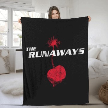Discover Vintage Runaways Cherry Bomb Fleece Blankets