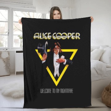 Discover Alice Cooper – Welcome To My Nightmare Yellow Triangle Zip Fleece Blankets