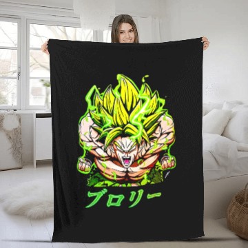 Discover Broly Graphic Fleece Blankets-Fleece Blankets