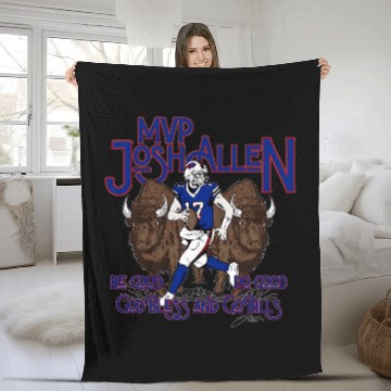 Discover Buffalo Football // Josh Allen MVP // Be Good Do Good Fleece Blankets