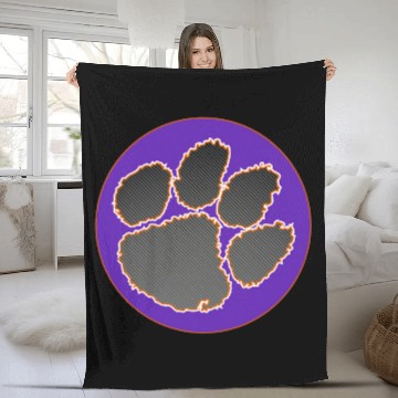 Discover Clemson Carbon Fiber - Clemson - Fleece Blankets