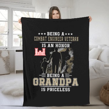 Discover being a combat engineer veteran is an honor being Fleece Blankets