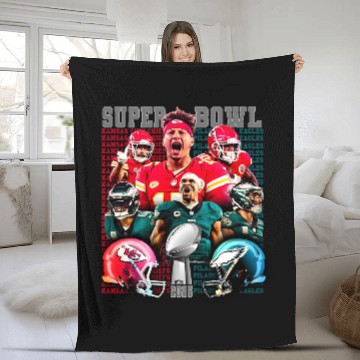 Discover Super Bowl 2025 Eagles VS Chiefs Fleece Blankets