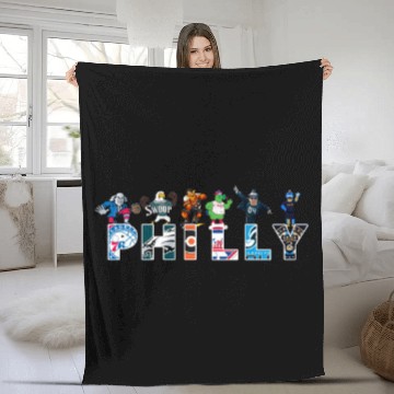 Discover Philadelphia Teams Fleece Blankets