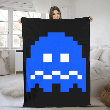 Discover Blue ghost - Pacman - Fleece Blankets