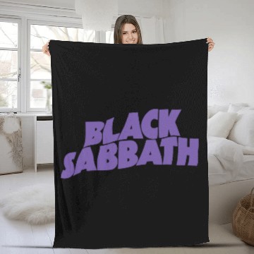 Discover Black Sabbath  Logo Pullover Fleece Blankets