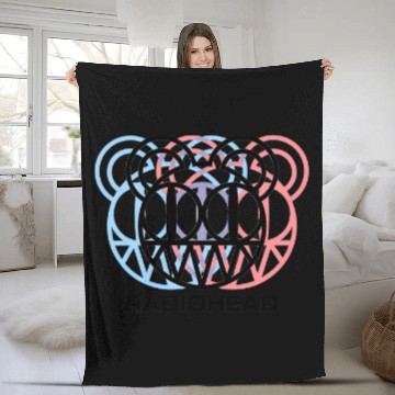 Discover Radiohead Logo Dizzy Glitch - Radiohead - Fleece Blankets