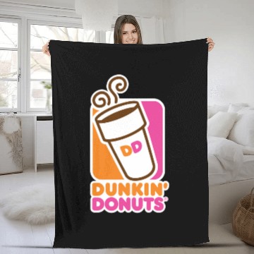 Discover Dunkin Donuts-Logo Baseball Tees Fleece Blankets