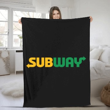 Discover Subway-Logo Baseball Tees Fleece Blankets