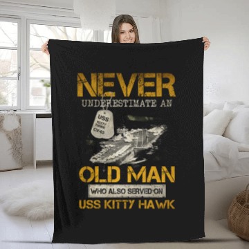 Discover USS Kitty Hawk CV 63 Fleece Blankets