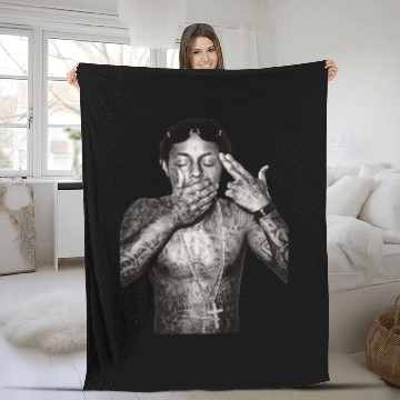 Discover Vintage Lil Wayne Raper Baseball Jerseys, Lil Wayne Bootleg Inspired Merch Gift Fleece Blankets
