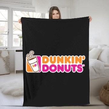 Discover Dunkin Donuts-Logo Fleece Blankets