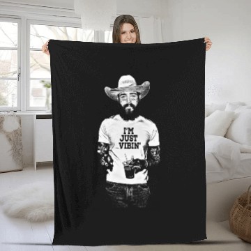 Discover Post Malone Fleece Blankets, Cowboy Post Fleece Blankets, Post Malone Country Fleece Blankets