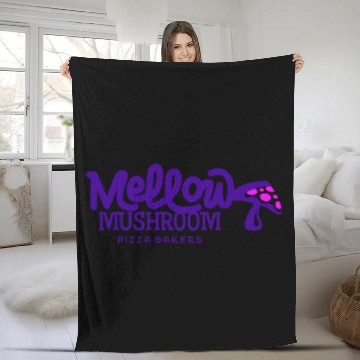 Discover Mellow Mushroom Logo Fleece Blankets
