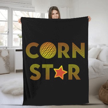 Discover Corn Star Retro Cornhole Fleece Blankets