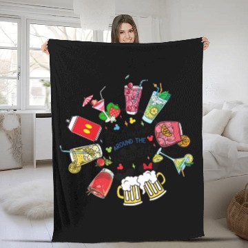 Discover Drinking around the World, Snacking around the world, Disney Epcot Fleece Blankets