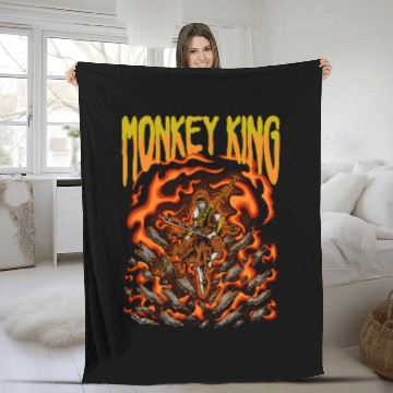 Discover MONKEY KING - Monkey King - Fleece Blankets