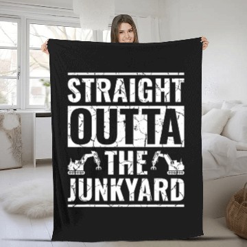 Discover Straight Outta The Junkyard Scrapyard Junkyard Scrapper Fleece Blankets