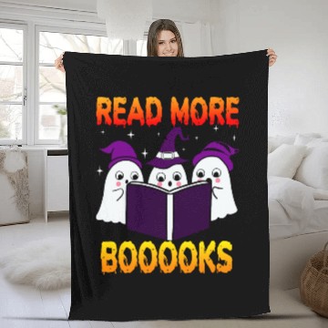 Discover Cute ghosts Read More Booooks Teacher Book Library Halloween Fleece Blankets