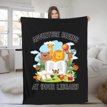 Discover Adventure Begins At Your Library Summer Reading 2024 8 Fleece Blankets